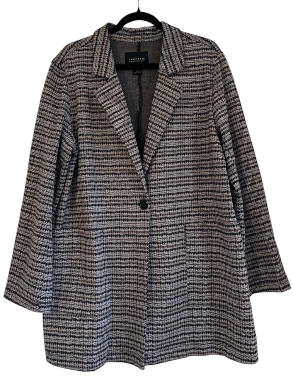 Anthropologie | Sanctuary | Houndstooth Blazer / Jacket / Coat | Size XL